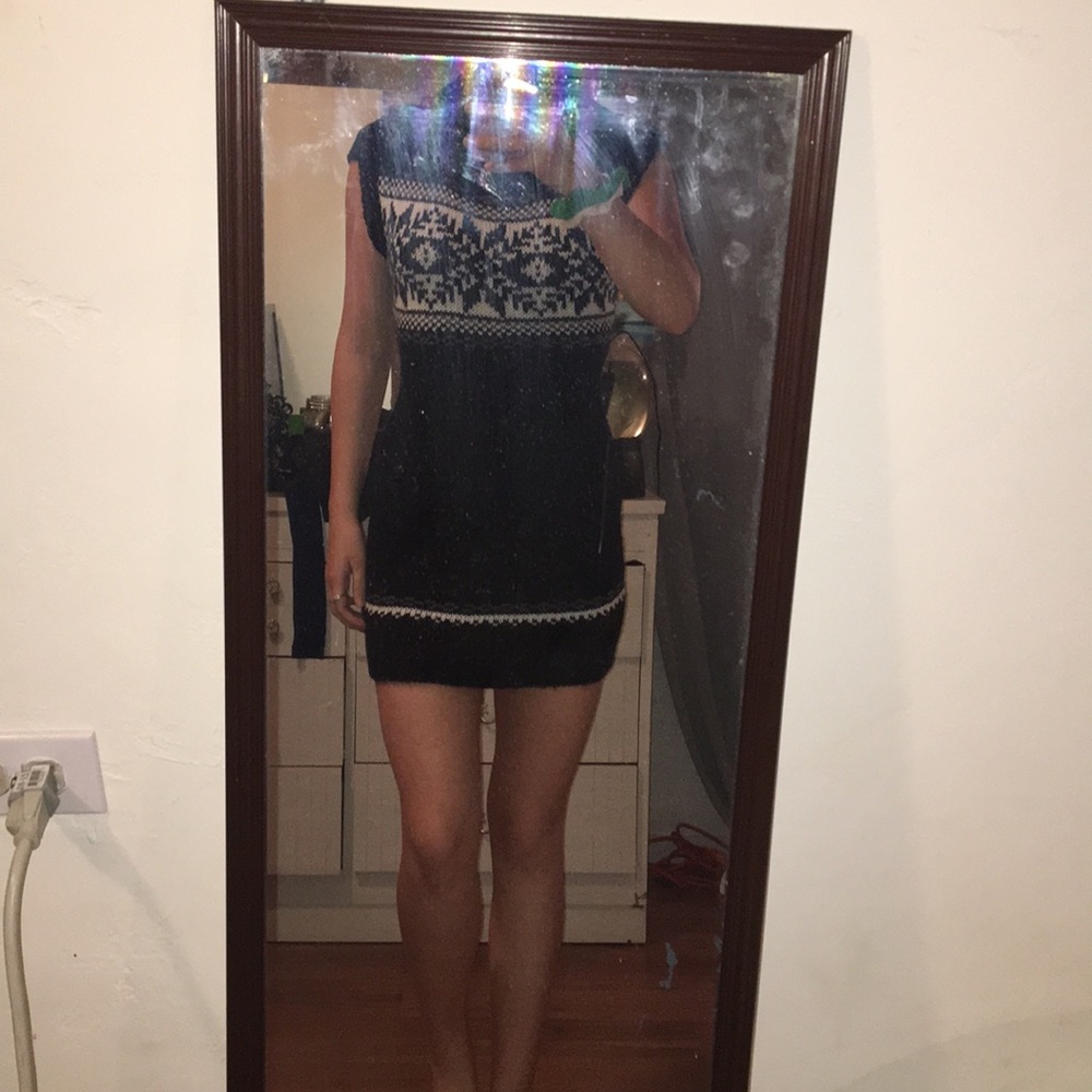 Black sweater dress